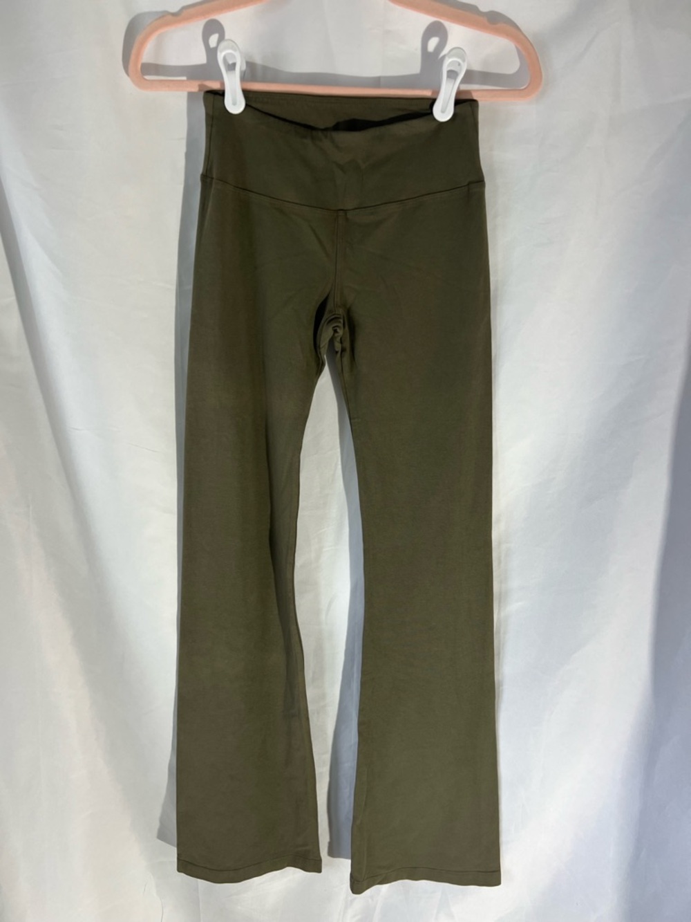 NWOT Womens HARD TAIL Olive* 90% Cotton Flare Yoga Pants 31”